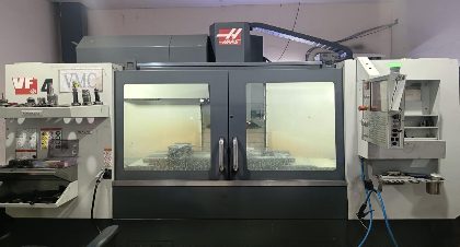 A Haas VF-series vertical machining centre on the Trumould floor