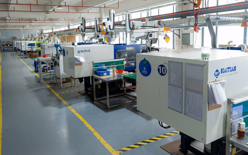 Industrial equipment and machinery on a factory floor