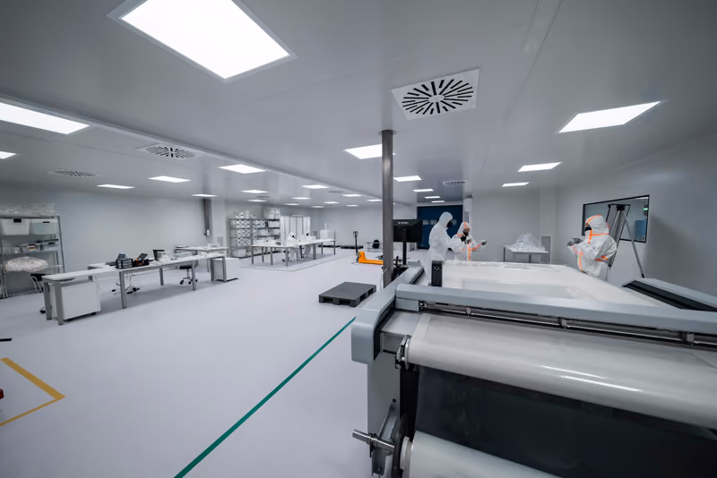 Operators assembling molded medical device components